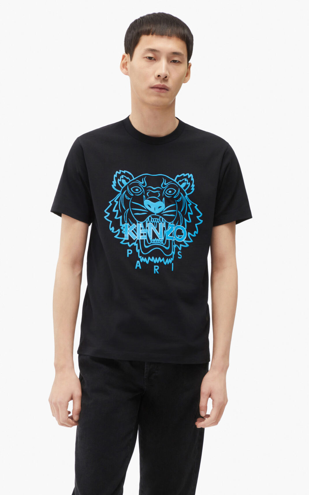 Kenzo Tiger Moška Majice Črna SI-6512101